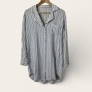 Rails Long Sleeve Shirt Tunic W/ Bermuda Blue and White Strips US Size M